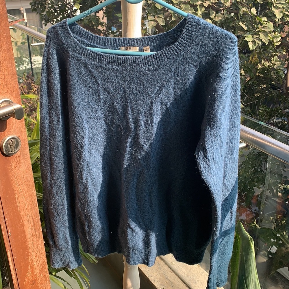 UNIQLO : Unusual blue. size M jumper. Soft, comfortable and warm. - Picture 1 of 6